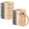 Embroidery Hoop Bulk Tiny Small Wooden Round Circle Cross Stitch Bamboo Sewing Hoop for Art Craft Handy Sewing Halloween Thanksgiving Day Christmas(48 Pcs)
